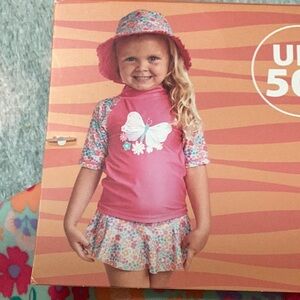 UV Skinz Kids 3 PC Swimwear Set Sz 3T